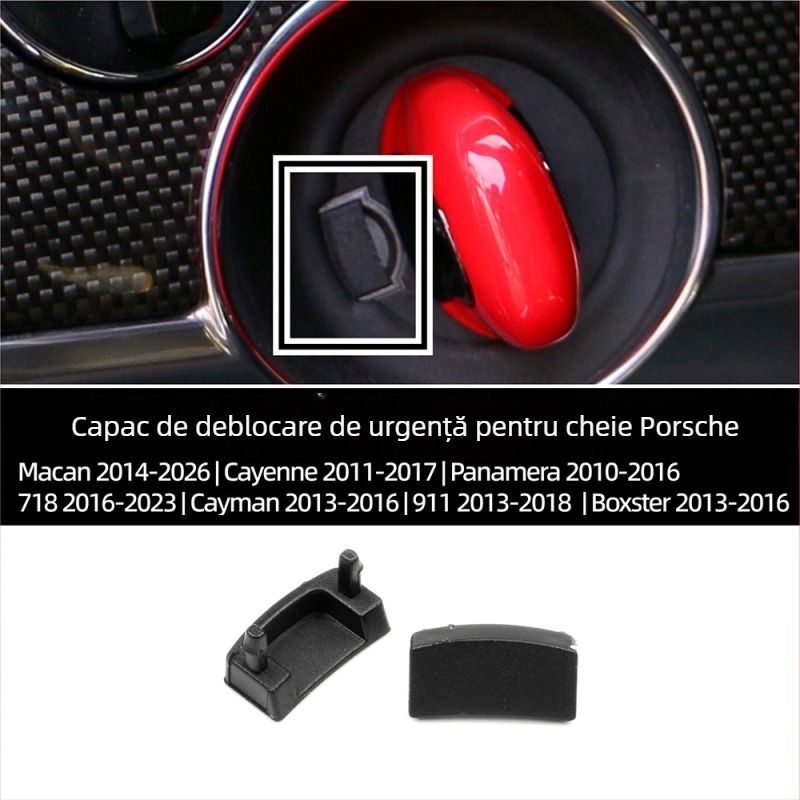 ANXIN Capac pentru gaura de pornire de urgență a cheii pentru Porsche: 911, Cayenne, Panamera, Macan, 718