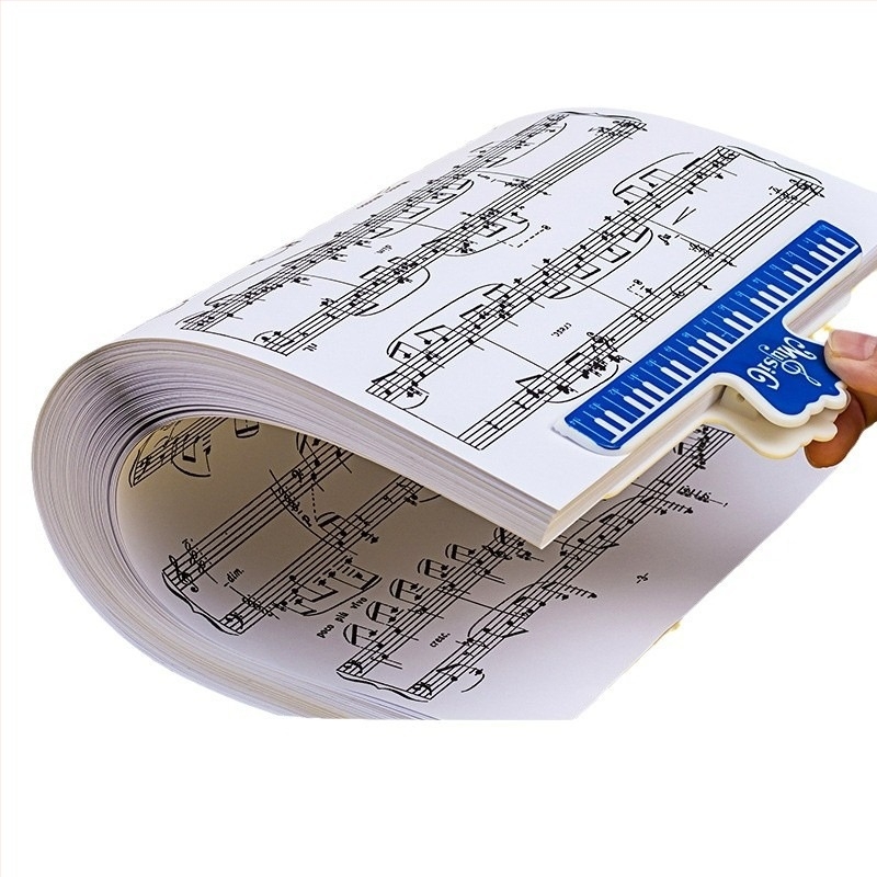 Clip pentru partituri, îngroșat și mai lat, din plastic, pentru pian, chitară, vioară și Erhu