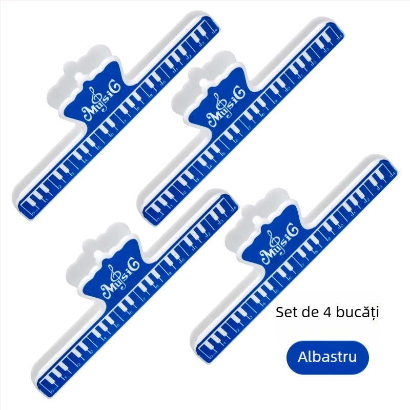 Clip pentru partituri, îngroșat și mai lat, din plastic, pentru pian, chitară, vioară și Erhu
