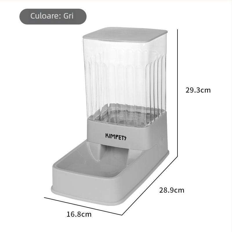 Hrănitoare și apă pentru pisici, cu dungi verticale transparente, demontabilă, capacitate mare, material PP