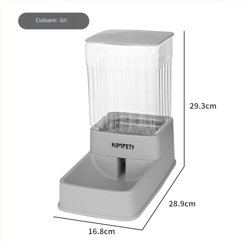 Hrănitoare și apă pentru pisici, cu dungi verticale transparente, demontabilă, capacitate mare, material PP