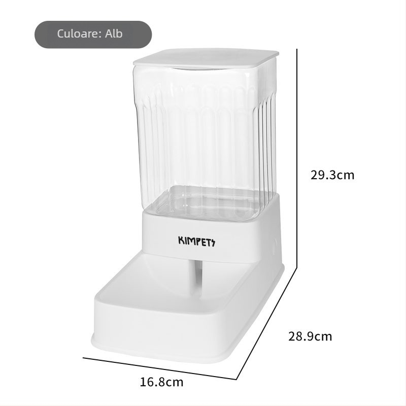 Hrănitoare și apă pentru pisici, cu dungi verticale transparente, demontabilă, capacitate mare, material PP