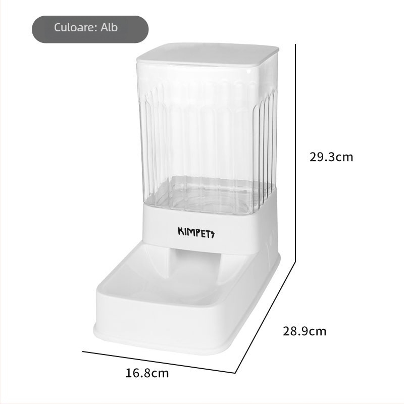 Hrănitoare și apă pentru pisici, cu dungi verticale transparente, demontabilă, capacitate mare, material PP