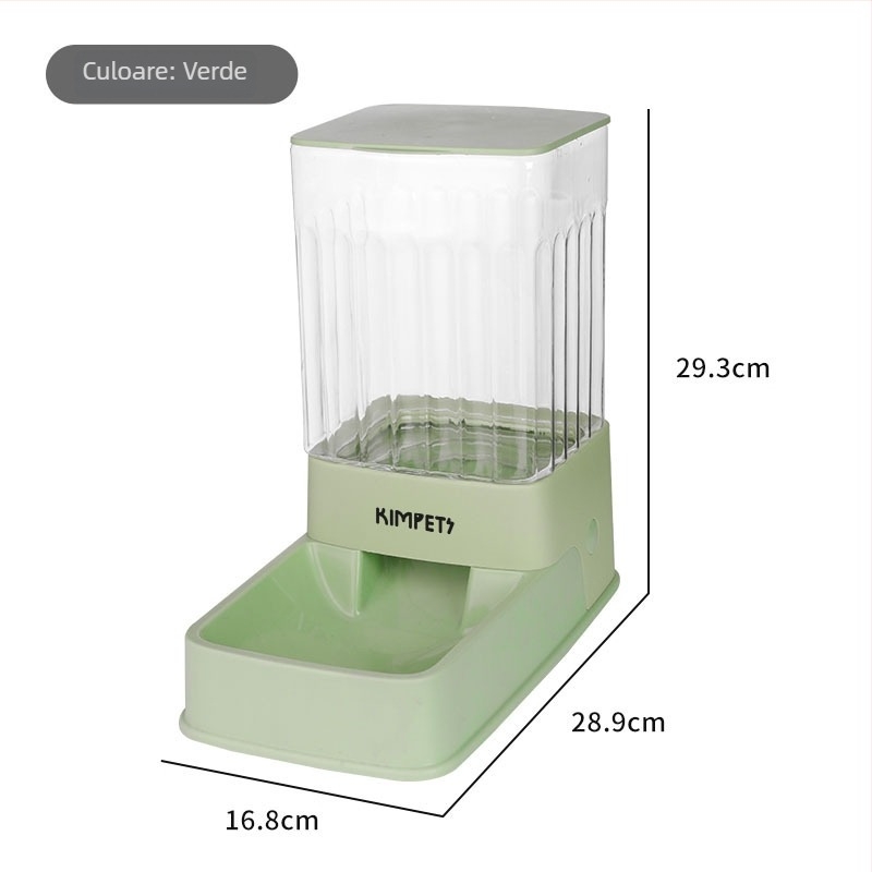 Hrănitoare și apă pentru pisici, cu dungi verticale transparente, demontabilă, capacitate mare, material PP