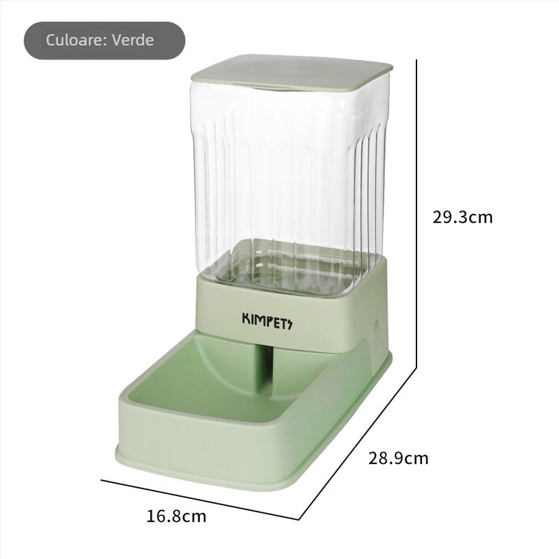 Hrănitoare și apă pentru pisici, cu dungi verticale transparente, demontabilă, capacitate mare, material PP