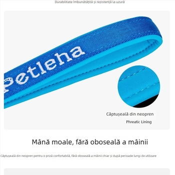 PETLEHA Lesă de dresaj pentru câini cu zgardă integrată, design non-telescopic, șnur din poliester și piese din aliaj de zinc