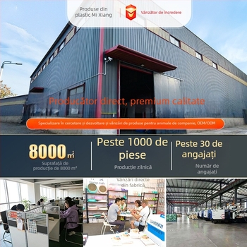 Bol de apă pentru pisici din plastic, cu design anti-stropire – accesoriu pentru hrănire animale de companie