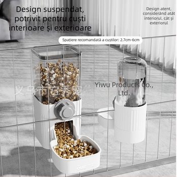 Dispenser de apă pentru pisici cu alimentator automat atârnat și fântână de apă — plastic, brand Guard Love, pentru pisici