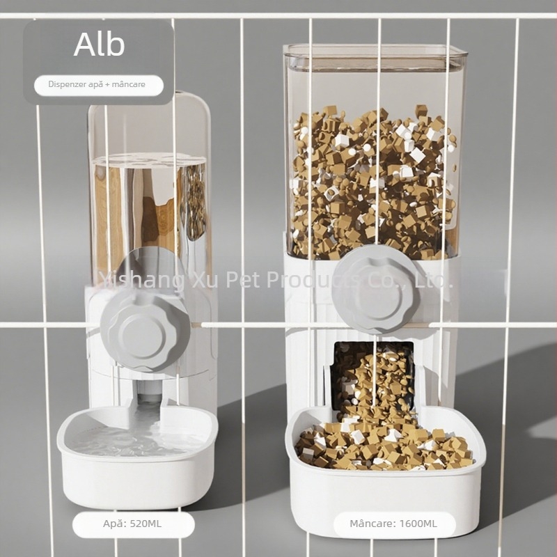 Dispenser de apă pentru pisici cu alimentator automat atârnat și fântână de apă — plastic, brand Guard Love, pentru pisici
