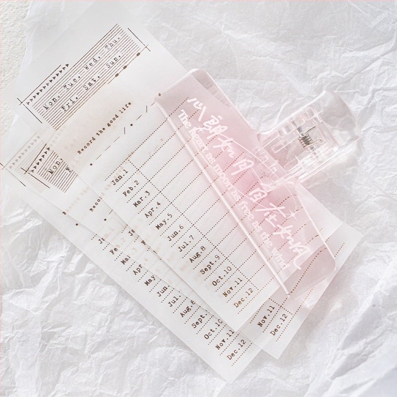 Momo clipuri acrilice transparente pentru planner, seria Let It Shine, stil INS, 4 variante