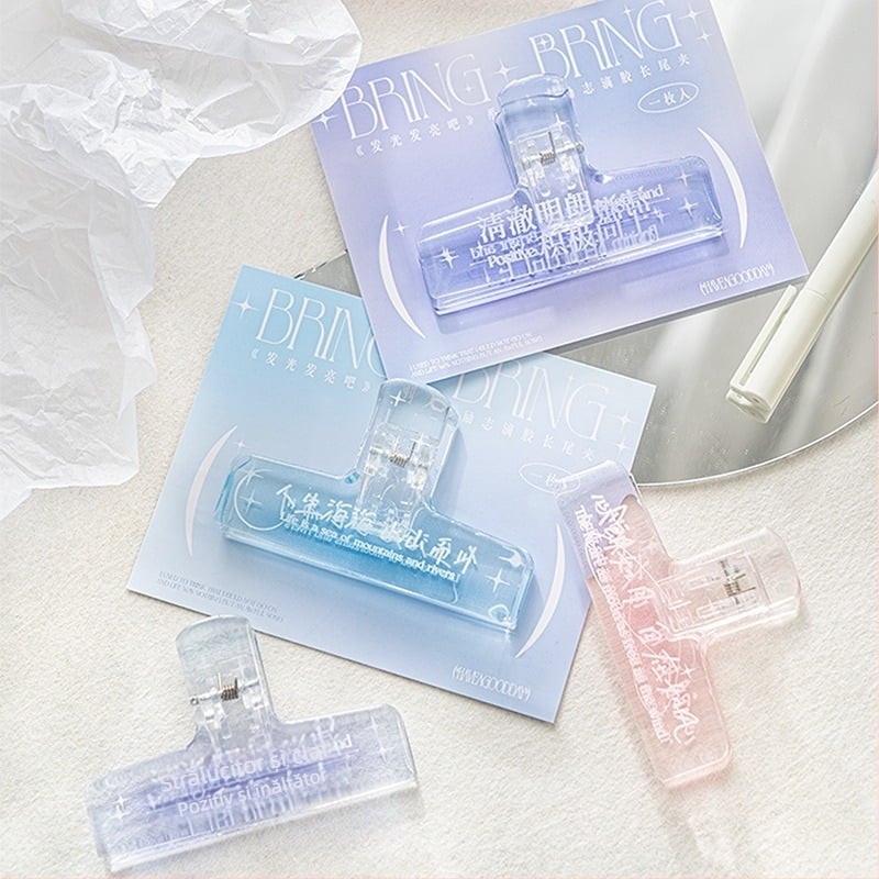 Momo clipuri acrilice transparente pentru planner, seria Let It Shine, stil INS, 4 variante