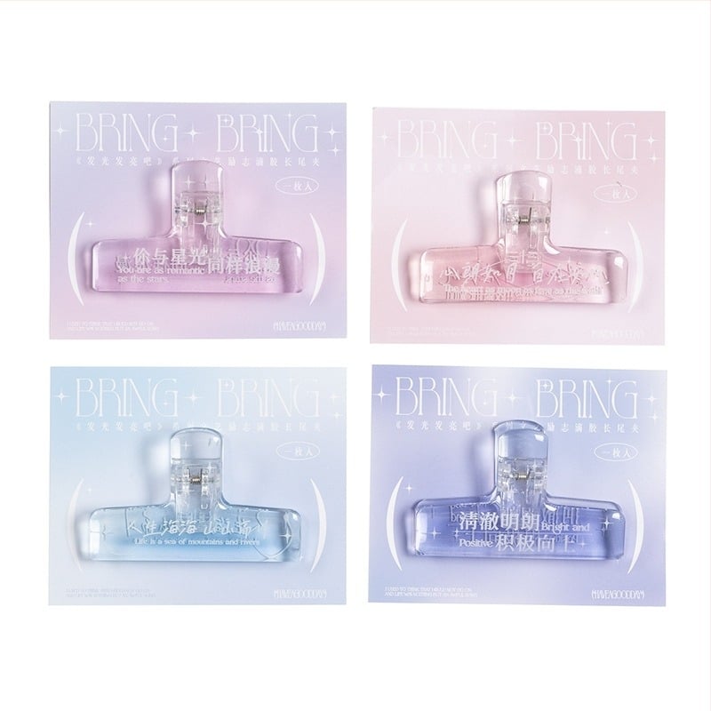 Momo clipuri acrilice transparente pentru planner, seria Let It Shine, stil INS, 4 variante