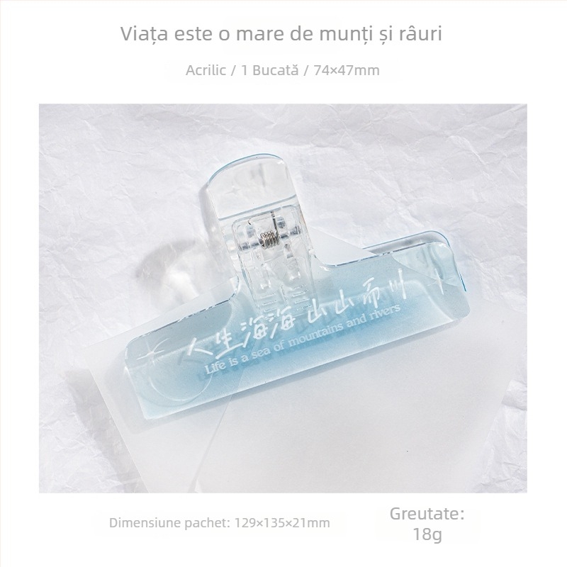 Momo clipuri acrilice transparente pentru planner, seria Let It Shine, stil INS, 4 variante