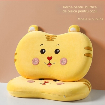 Pernă cu memorie pentru suport cervical, pentru copii, formă ovală, înălțimea miezului 5–10 cm