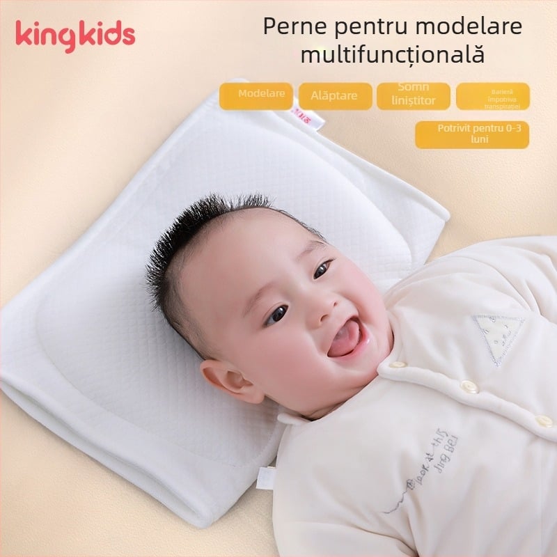 Golden Child Pernă pentru bebeluși din spumă cu memorie, dreptunghiulară, înălțime sub 5 cm, potrivită pentru sugari 0–12 luni