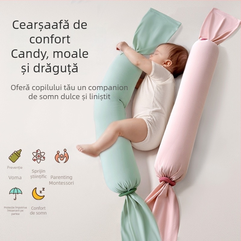 Cadou pentru nou-născuți: pernă de confort Candy pentru somn, design desen animat, nailon, siguranță Clasa A, potrivit pentru sugari și copii mici (1–3 ani), toamna 2025