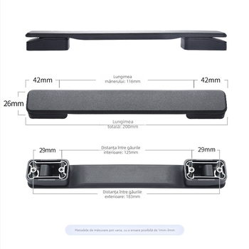 Exquisite Creation mâner pentru bagaje – TPU și aliaj de zinc, accesorii pentru bagaje