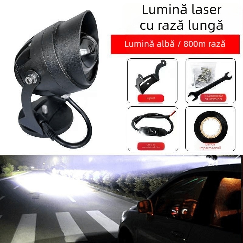 Spot LED pentru mașină cu rază lungă și iluminare laser pe plafon (Număr produs 1; Fără marcă; Fără personalizare; Furnizare internă)