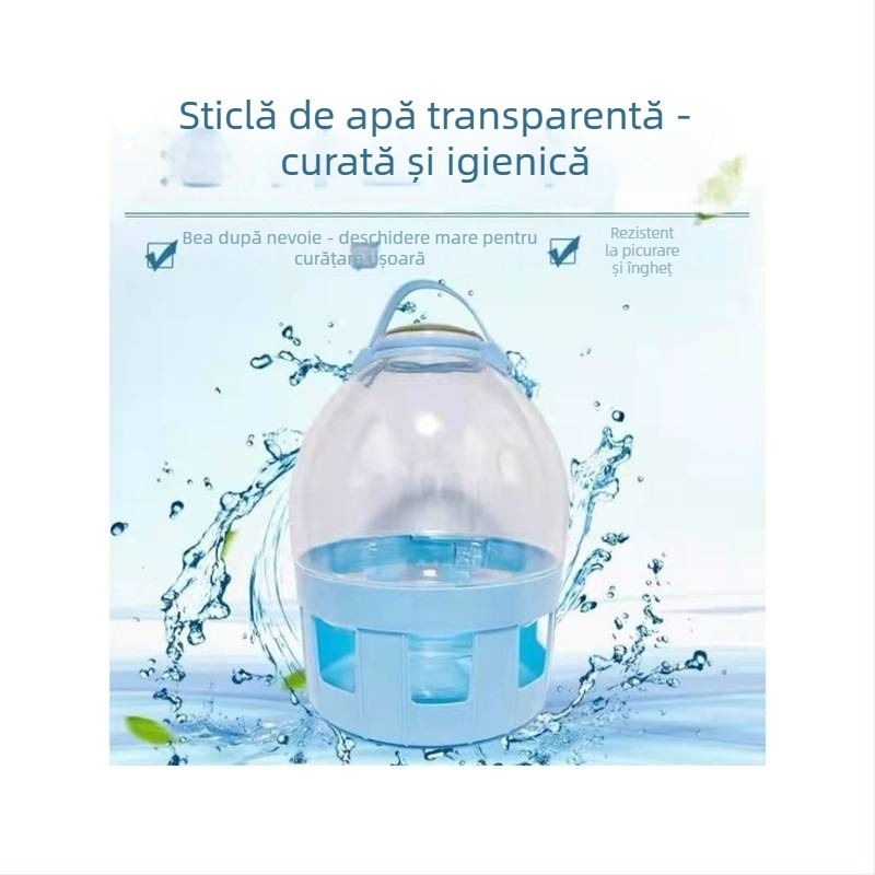 Automat de apă pentru porumbei, cu bidon de apă pentru porumbei de curse, recipient de apă îmbunătățit