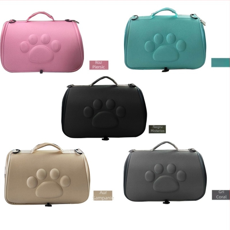 Geantă EVA pentru animale de companie pentru pisici și câini, carrier respirabil cu curea de umăr, culoare solidă, duritate medie, capacitate până la 9 kg, Brand Landscape