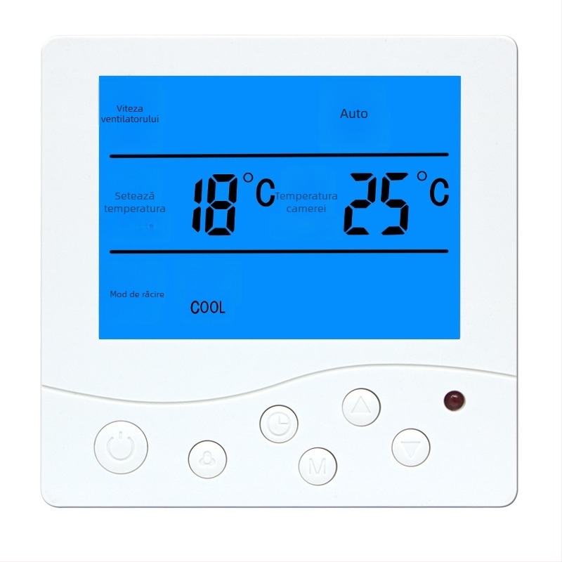 ALJIA panou de control al temperaturii pentru aer condiționat central, regulator inteligent de temperatură, compatibil cu aparatele de aer condiționat, 220V