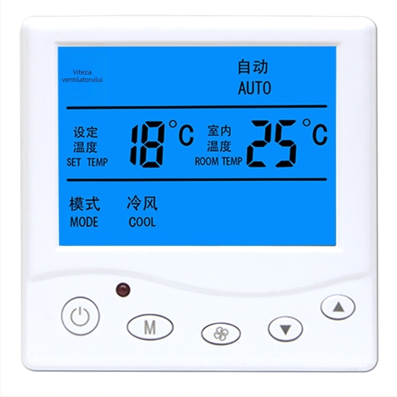 ALJIA panou de control al temperaturii pentru aer condiționat central, regulator inteligent de temperatură, compatibil cu aparatele de aer condiționat, 220V