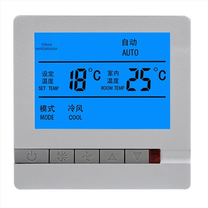 ALJIA panou de control al temperaturii pentru aer condiționat central, regulator inteligent de temperatură, compatibil cu aparatele de aer condiționat, 220V