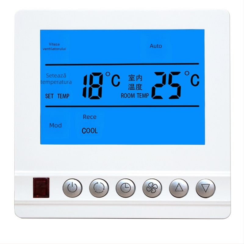 ALJIA panou de control al temperaturii pentru aer condiționat central, regulator inteligent de temperatură, compatibil cu aparatele de aer condiționat, 220V