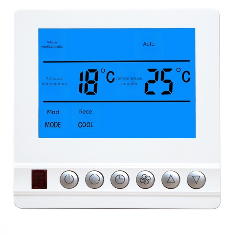 ALJIA panou de control al temperaturii pentru aer condiționat central, regulator inteligent de temperatură, compatibil cu aparatele de aer condiționat, 220V