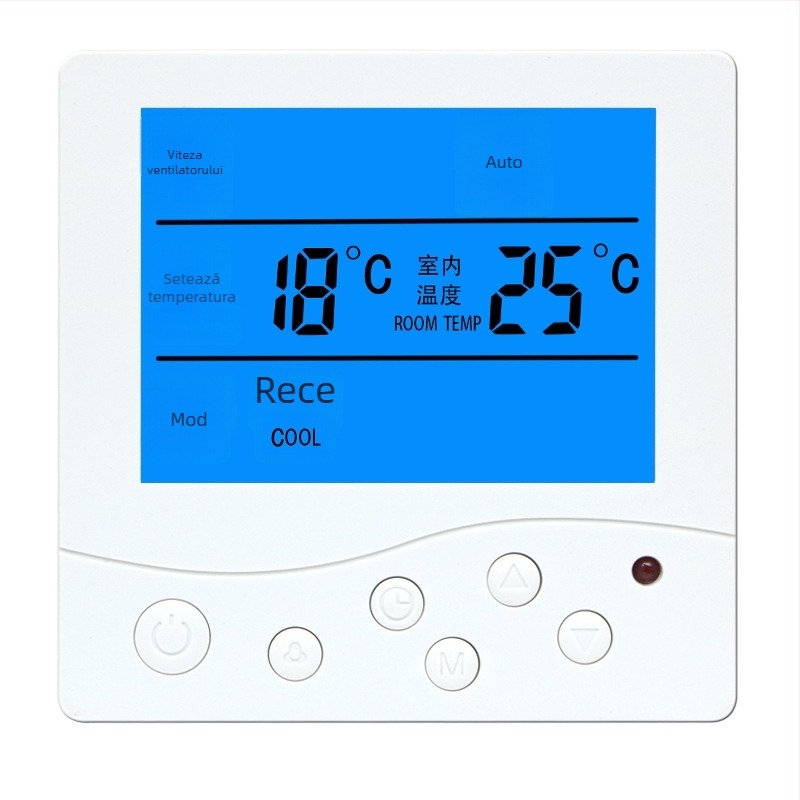 ALJIA panou de control al temperaturii pentru aer condiționat central, regulator inteligent de temperatură, compatibil cu aparatele de aer condiționat, 220V