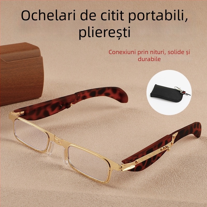 Ochelari de lectură cu lentile PC, anti-lumină albastră și anti-radiație, ramă completă metal/PC, formă pătrată