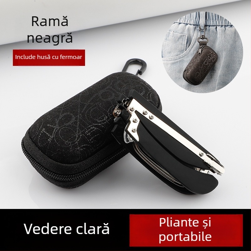 Ochelari de lectură cu lentile PC, anti-lumină albastră și anti-radiație, ramă completă metal/PC, formă pătrată