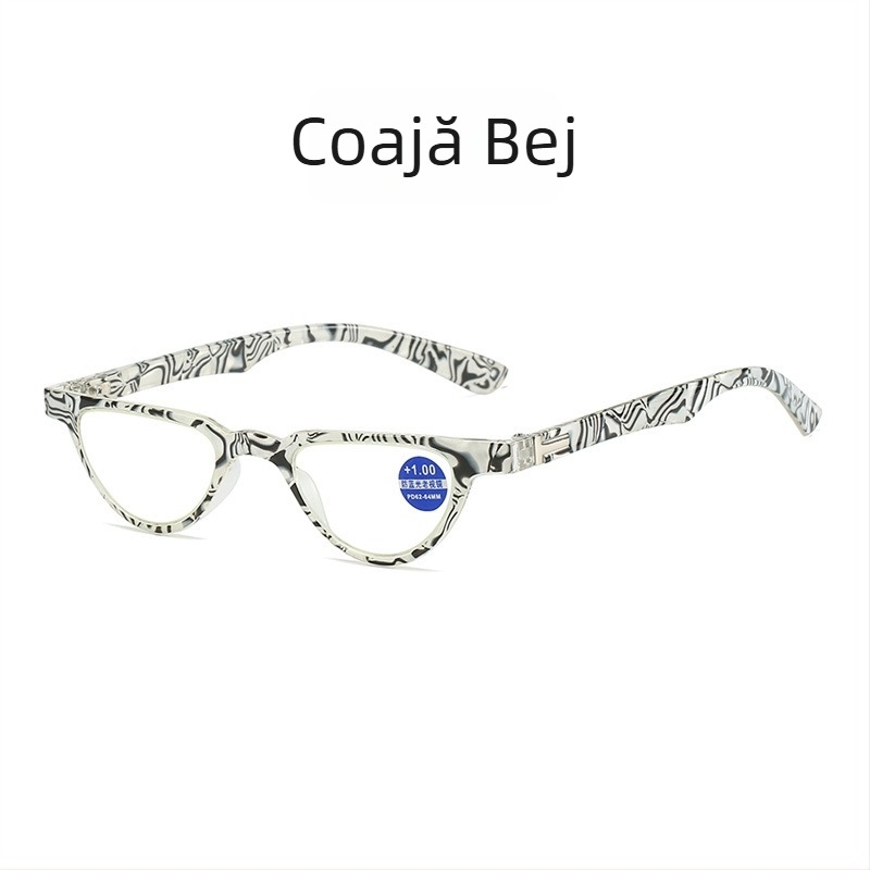 Ochelari de lectură anti-lumină albastră pentru femei, ramă mică pătrată cu decor dragon și Phoenix, lentile AC, ramă completă PC, lansare toamnă 2024