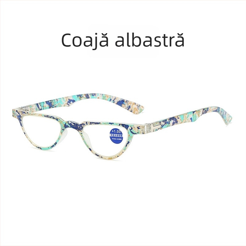 Ochelari de lectură anti-lumină albastră pentru femei, ramă mică pătrată cu decor dragon și Phoenix, lentile AC, ramă completă PC, lansare toamnă 2024