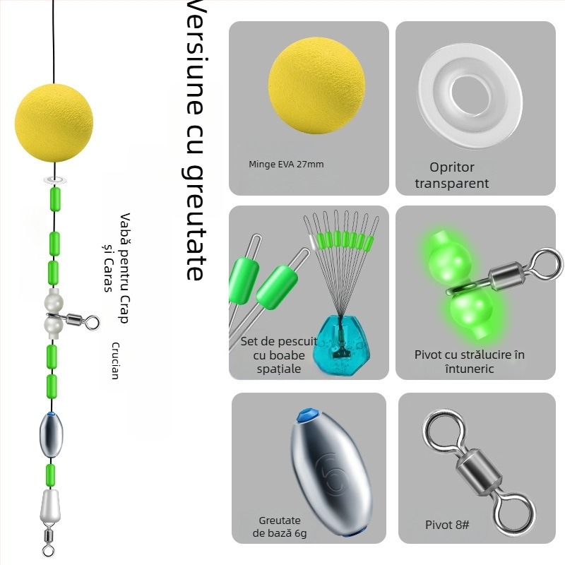Set EVA plută pentru pescuit cu greutăți, plută Luoyang și năluci plutitoare