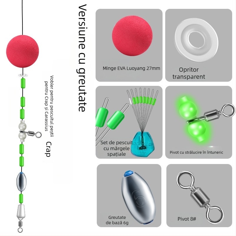 Set EVA plută pentru pescuit cu greutăți, plută Luoyang și năluci plutitoare