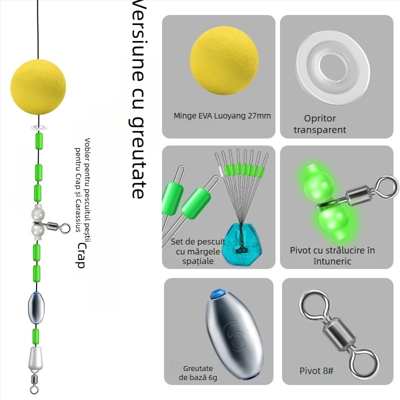 Set EVA plută pentru pescuit cu greutăți, plută Luoyang și năluci plutitoare