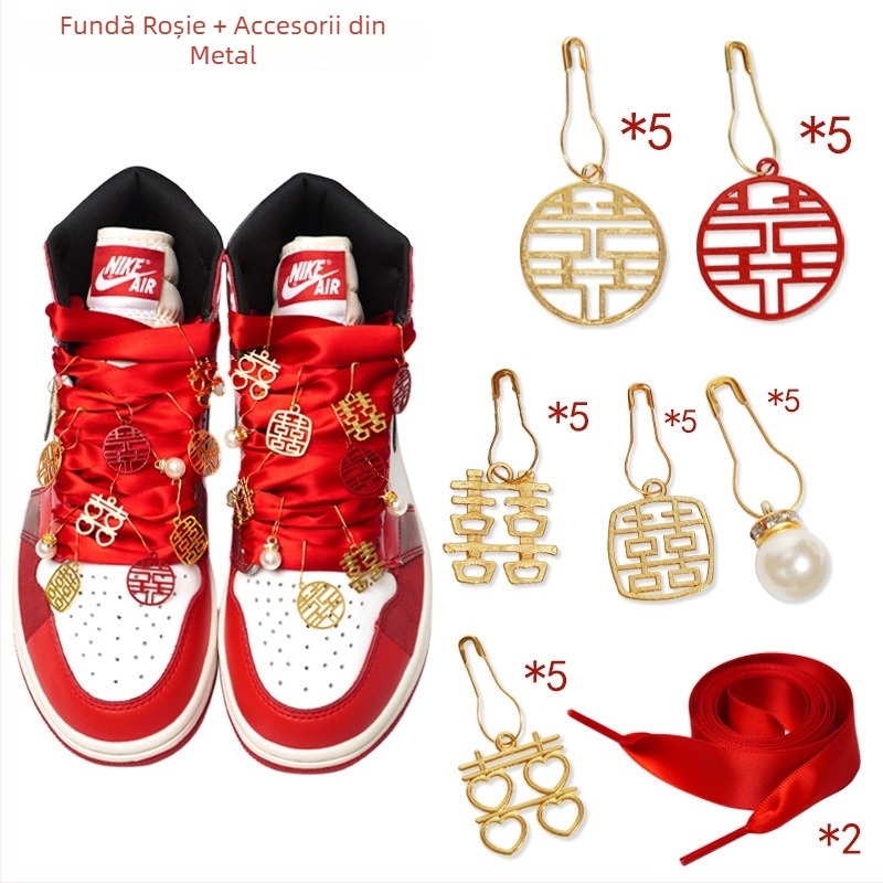 Șnur din cânepă pentru pantofi sport, model 123, decor de nuntă în stil Xiuhe, lungime standard, nod decorativ