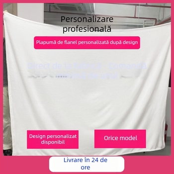 Pătură de flanel, personalizată conform desenelor, design anime-cultural, groasă și caldă pentru canapea, dimensiune și culoare personalizabile