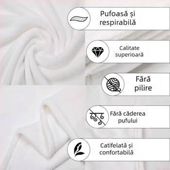 Pătură de flanel personalizată, poliester, 280–300 g/m², imprimare portret personalizată, pentru toate anotimpurile