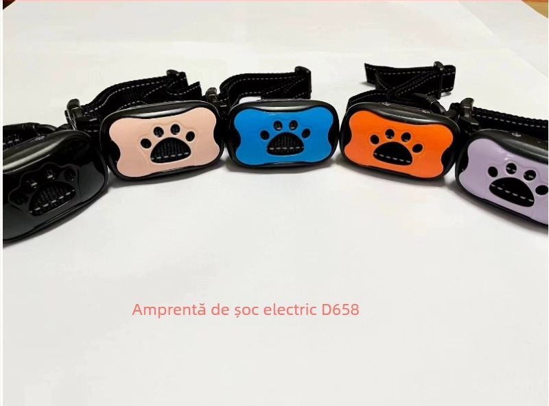 Guler inteligent pentru antrenamentul animalelor de companie, cu vibrație automată, avertizare la șoc electric și baterie reîncărcabilă