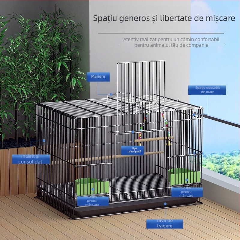 Cușcă de păsări din fier – Huameilong, origine Hebei, marcă privată autorizată, pentru păsări