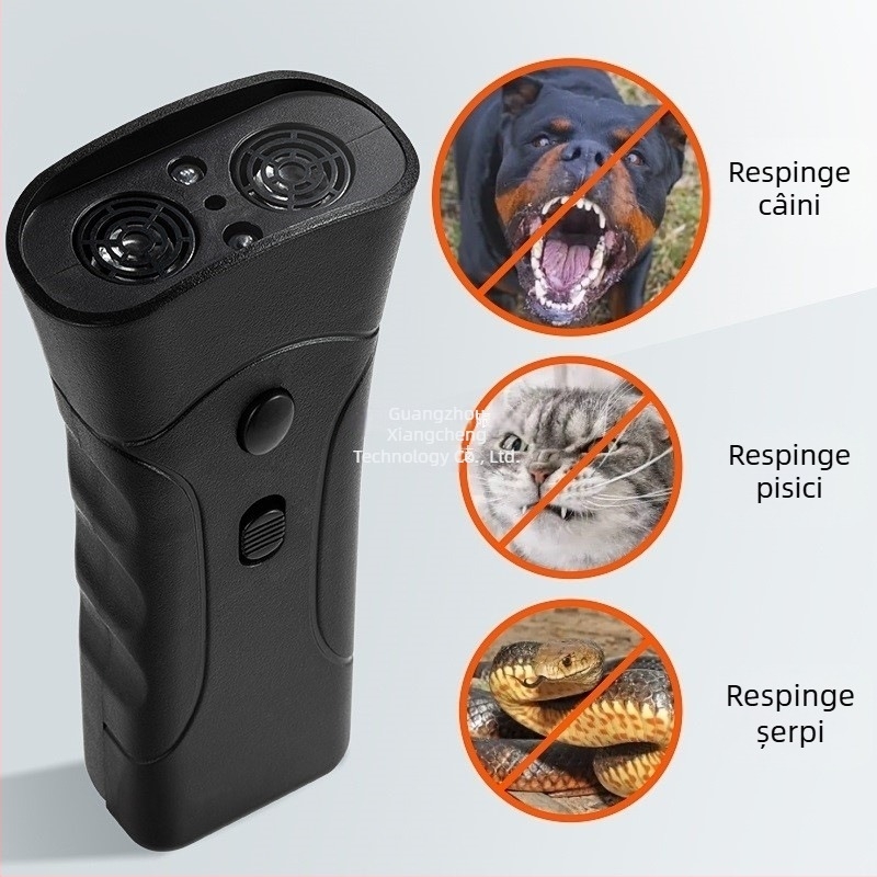 Repelent ultrasonic pentru câini - Putere mare, Opritor de lătrat exterior, Protecție împotriva mușcăturilor (Marcă: other; Material: Poliester; Aplicabil: General; Import: Nu)