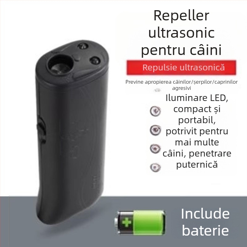 Repelent ultrasonic pentru câini - Putere mare, Opritor de lătrat exterior, Protecție împotriva mușcăturilor (Marcă: other; Material: Poliester; Aplicabil: General; Import: Nu)