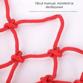 Plasă de baschet din nailon, pentru interior și exterior, țesută, design 12/13 catarame, pentru exerciții de baschet