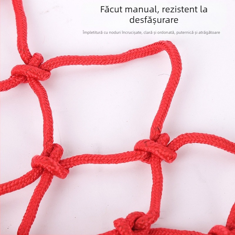 Plasă de baschet din nailon, pentru interior și exterior, țesută, design 12/13 catarame, pentru exerciții de baschet