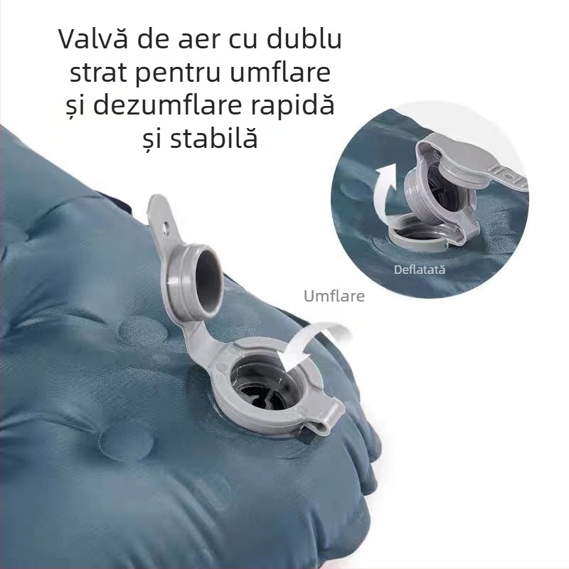 Runway saltea gonflabilă portabilă ultraușoară, valoare R înaltă, 680 g, umflare prin sac gonflabil