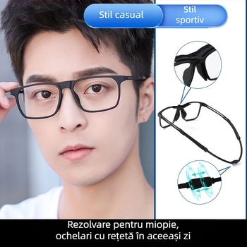 Ochelari de protecție sportivi cu cadru magnetic pentru alergare, ciclism, baschet, fotbal și badminton – Material TR, Ramă completă, Model TR9016