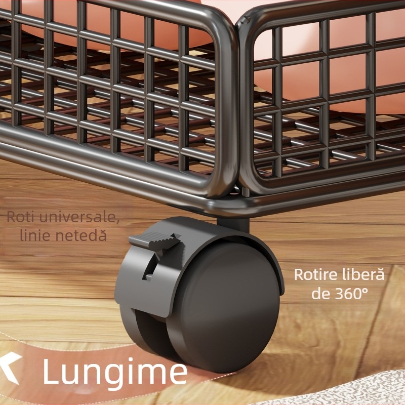 Cos de depozitare cu roți pentru covoare de yoga și echipament sportiv | Construcție metalică, artă din fier, stil modern minimalist, Model 2295817683402753024