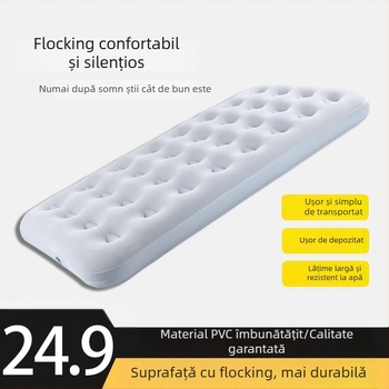 Pat gonflabil pentru camping și uz casnic, saltea de aer mare, portabilă